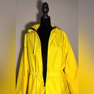 Bright Yellow Hooded Zip Jacket